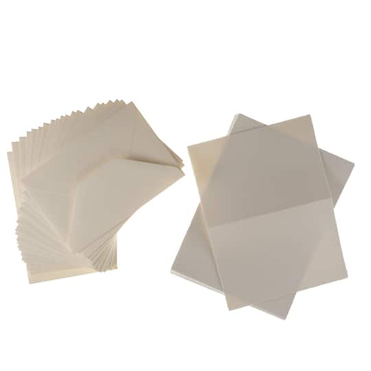 Fabriano 4.5&#x22; x 6.75&#x22; Medioevalis White Cards &#x26; Envelopes, 20ct.